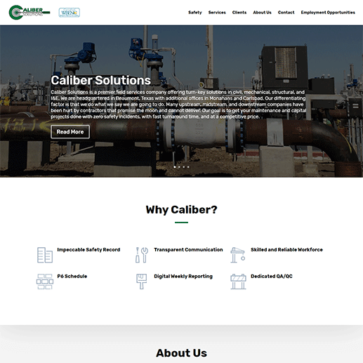 Caliber Solutions - Website Design & Development - Gsquare